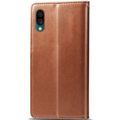 Кожаный чехол книжка GETMAN Gallant (PU) для ZTE Blade A5 (2020) Коричневый