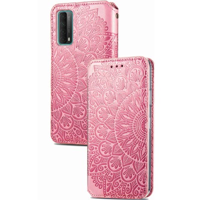 Кожаный чехол книжка GETMAN Mandala (PU) для Huawei P Smart (2021) / Y7a Розовый Кожаный чехол книжка GETMAN Mandala (PU) для Huawei P Smart (2021) / Y7a Розовый