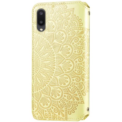 Кожаный чехол книжка GETMAN Mandala (PU) для Samsung Galaxy A02 Желтый Кожаный чехол книжка GETMAN Mandala (PU) для Samsung Galaxy A02 Желтый