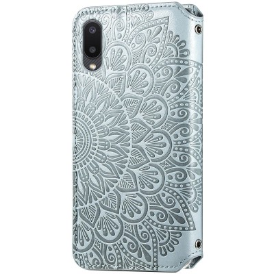 Кожаный чехол книжка GETMAN Mandala (PU) для Samsung Galaxy A02 Серый Кожаный чехол книжка GETMAN Mandala (PU) для Samsung Galaxy A02 Серый