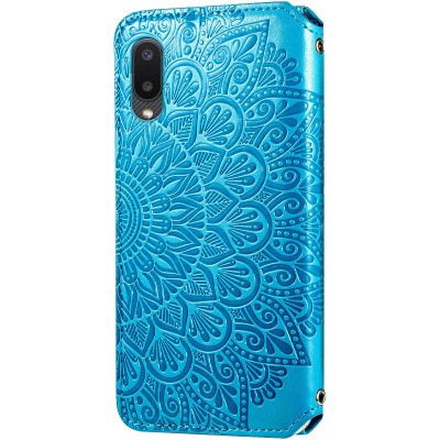 Кожаный чехол книжка GETMAN Mandala (PU) для Samsung Galaxy A02 Синий Кожаный чехол книжка GETMAN Mandala (PU) для Samsung Galaxy A02 Синий