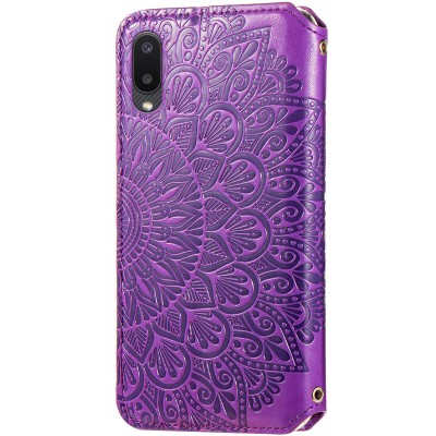 Кожаный чехол книжка GETMAN Mandala (PU) для Samsung Galaxy A02 Фиолетовый Кожаный чехол книжка GETMAN Mandala (PU) для Samsung Galaxy A02 Фиолетовый