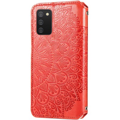 Кожаный чехол книжка GETMAN Mandala (PU) для Samsung Galaxy A02s Красный Кожаный чехол книжка GETMAN Mandala (PU) для Samsung Galaxy A02s Красный