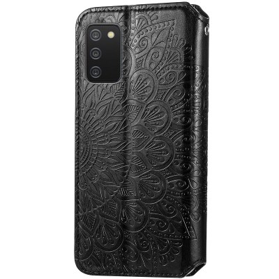 Кожаный чехол книжка GETMAN Mandala (PU) для Samsung Galaxy A02s Черный Кожаный чехол книжка GETMAN Mandala (PU) для Samsung Galaxy A02s Черный