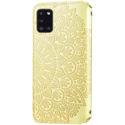 Кожаный чехол книжка GETMAN Mandala (PU) для Samsung Galaxy A31 Желтый Кожаный чехол книжка GETMAN Mandala (PU) для Samsung Galaxy A31 Желтый