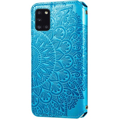 Кожаный чехол книжка GETMAN Mandala (PU) для Samsung Galaxy A31 Синий Кожаный чехол книжка GETMAN Mandala (PU) для Samsung Galaxy A31 Синий