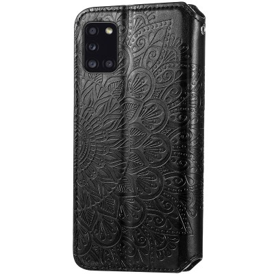 Кожаный чехол книжка GETMAN Mandala (PU) для Samsung Galaxy A31 Черный Кожаный чехол книжка GETMAN Mandala (PU) для Samsung Galaxy A31 Черный