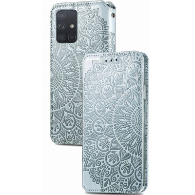 Кожаный чехол книжка GETMAN Mandala (PU) для Samsung Galaxy A51 Серый Кожаный чехол книжка GETMAN Mandala (PU) для Samsung Galaxy A51 Серый