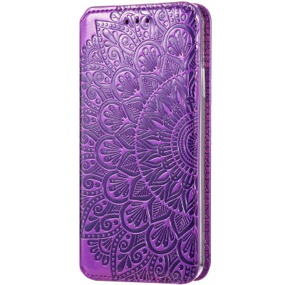 Кожаный чехол книжка GETMAN Mandala (PU) для Samsung Galaxy A51 Фиолетовый Кожаный чехол книжка GETMAN Mandala (PU) для Samsung Galaxy A51 Фиолетовый