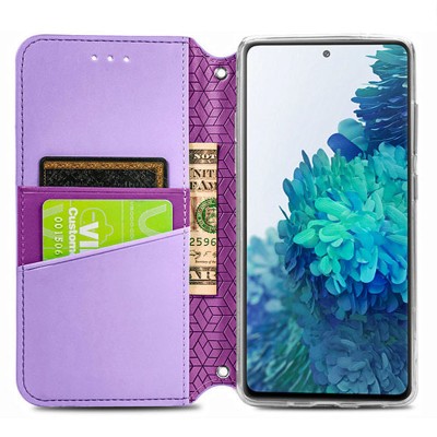 Кожаный чехол книжка GETMAN Mandala (PU) для Samsung Galaxy A51 Фиолетовый Кожаный чехол книжка GETMAN Mandala (PU) для Samsung Galaxy A51 Фиолетовый