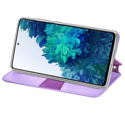 Кожаный чехол книжка GETMAN Mandala (PU) для Samsung Galaxy A51 Фиолетовый Кожаный чехол книжка GETMAN Mandala (PU) для Samsung Galaxy A51 Фиолетовый