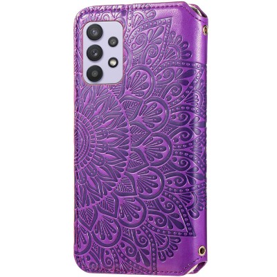 Кожаный чехол книжка GETMAN Mandala (PU) для Samsung Galaxy A52 4G / A52 5G Фиолетовый Кожаный чехол книжка GETMAN Mandala (PU) для Samsung Galaxy A52 4G / A52 5G Фиолетовый