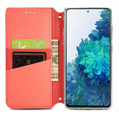 Кожаный чехол книжка GETMAN Mandala (PU) для Samsung Galaxy A72 4G / A72 5G Красный Кожаный чехол книжка GETMAN Mandala (PU) для Samsung Galaxy A72 4G / A72 5G Красный