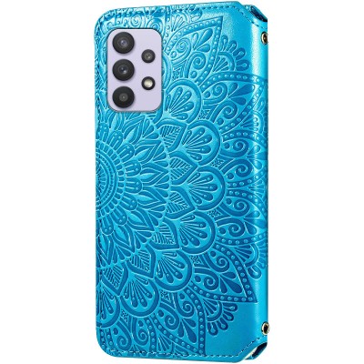 Кожаный чехол книжка GETMAN Mandala (PU) для Samsung Galaxy A72 4G / A72 5G Синий Кожаный чехол книжка GETMAN Mandala (PU) для Samsung Galaxy A72 4G / A72 5G Синий