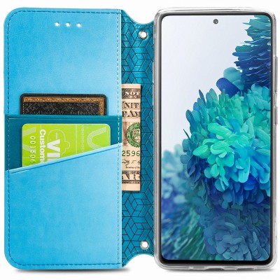 Кожаный чехол книжка GETMAN Mandala (PU) для Samsung Galaxy A72 4G / A72 5G Синий Кожаный чехол книжка GETMAN Mandala (PU) для Samsung Galaxy A72 4G / A72 5G Синий