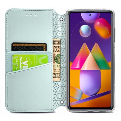 Кожаный чехол книжка GETMAN Mandala (PU) для Samsung Galaxy M31s Серый Кожаный чехол книжка GETMAN Mandala (PU) для Samsung Galaxy M31s Серый