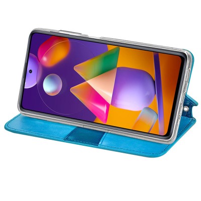 Кожаный чехол книжка GETMAN Mandala (PU) для Samsung Galaxy M31s Синий Кожаный чехол книжка GETMAN Mandala (PU) для Samsung Galaxy M31s Синий