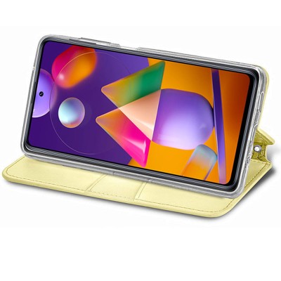 Кожаный чехол книжка GETMAN Mandala (PU) для Samsung Galaxy M51 Желтый Кожаный чехол книжка GETMAN Mandala (PU) для Samsung Galaxy M51 Желтый