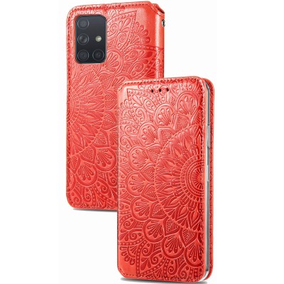 Кожаный чехол книжка GETMAN Mandala (PU) для Samsung Galaxy M51 Красный Кожаный чехол книжка GETMAN Mandala (PU) для Samsung Galaxy M51 Красный