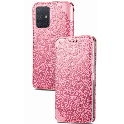 Кожаный чехол книжка GETMAN Mandala (PU) для Samsung Galaxy M51 Розовый Кожаный чехол книжка GETMAN Mandala (PU) для Samsung Galaxy M51 Розовый