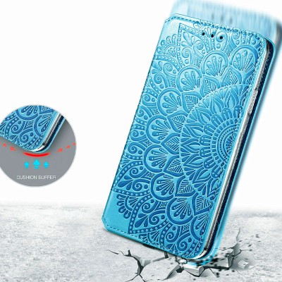 Кожаный чехол книжка GETMAN Mandala (PU) для Samsung Galaxy M51 Синий Кожаный чехол книжка GETMAN Mandala (PU) для Samsung Galaxy M51 Синий