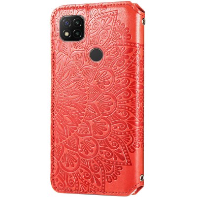 Кожаный чехол книжка GETMAN Mandala (PU) для Xiaomi Redmi 9C Красный Кожаный чехол книжка GETMAN Mandala (PU) для Xiaomi Redmi 9C Красный