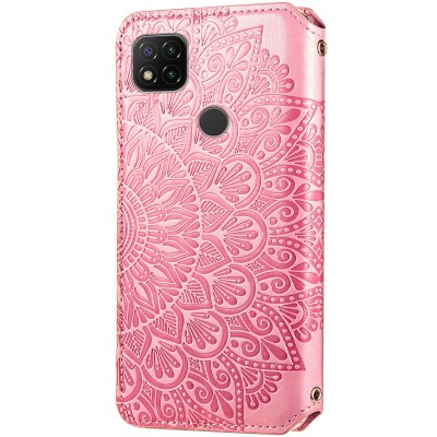 Кожаный чехол книжка GETMAN Mandala (PU) для Xiaomi Redmi 9C Розовый Кожаный чехол книжка GETMAN Mandala (PU) для Xiaomi Redmi 9C Розовый