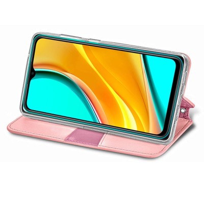 Кожаный чехол книжка GETMAN Mandala (PU) для Xiaomi Redmi 9C Розовый Кожаный чехол книжка GETMAN Mandala (PU) для Xiaomi Redmi 9C Розовый