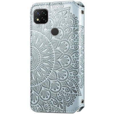 Кожаный чехол книжка GETMAN Mandala (PU) для Xiaomi Redmi 9C Серый Кожаный чехол книжка GETMAN Mandala (PU) для Xiaomi Redmi 9C Серый