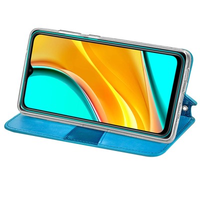 Кожаный чехол книжка GETMAN Mandala (PU) для Xiaomi Redmi 9C Синий Кожаный чехол книжка GETMAN Mandala (PU) для Xiaomi Redmi 9C Синий