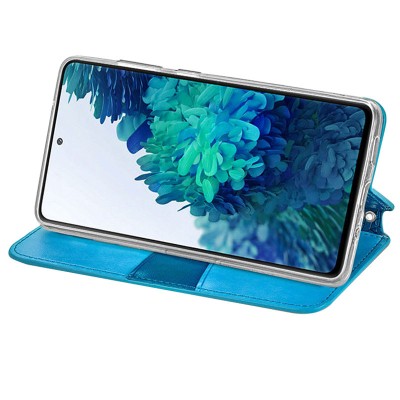 Кожаный чехол книжка GETMAN Mandala (PU) для Xiaomi Redmi Note 9 / Redmi 10X Синий Кожаный чехол книжка GETMAN Mandala (PU) для Xiaomi Redmi Note 9 / Redmi 10X Синий
