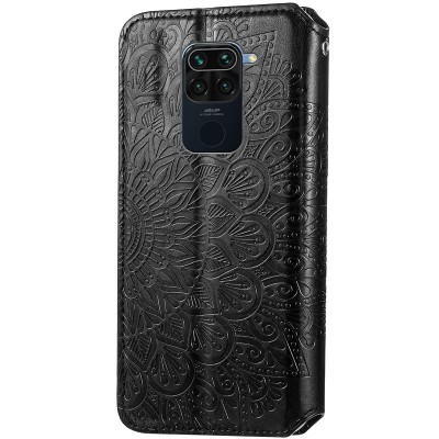 Кожаный чехол книжка GETMAN Mandala (PU) для Xiaomi Redmi Note 9 / Redmi 10X Черный Кожаный чехол книжка GETMAN Mandala (PU) для Xiaomi Redmi Note 9 / Redmi 10X Черный