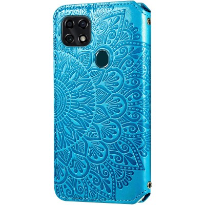Кожаный чехол книжка GETMAN Mandala (PU) для ZTE Blade 20 Smart Синий Кожаный чехол книжка GETMAN Mandala (PU) для ZTE Blade 20 Smart Синий
