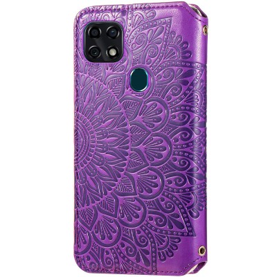 Кожаный чехол книжка GETMAN Mandala (PU) для ZTE Blade 20 Smart Фиолетовый Кожаный чехол книжка GETMAN Mandala (PU) для ZTE Blade 20 Smart Фиолетовый