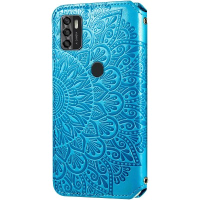 Кожаный чехол книжка GETMAN Mandala (PU) для ZTE Blade A7s (2020) Синий Кожаный чехол книжка GETMAN Mandala (PU) для ZTE Blade A7s (2020) Синий