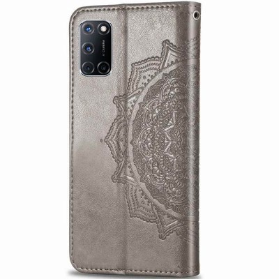 Кожаный чехол (книжка) Art Case с визитницей для Oppo A52 / A72 / A92 Серый - 3 Кожаный чехол (книжка) Art Case с визитницей для Oppo A52 / A72 / A92 Серый - 3