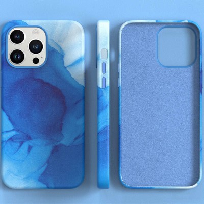 Кожаный чехол Figura Series Case with MagSafe для Apple iPhone 13 Pro (6.1") Blue - 3 Кожаный чехол Figura Series Case with MagSafe для Apple iPhone 13 Pro (6.1") Blue - 3