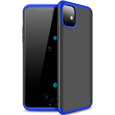 Пластиковая накладка GKK LikGus 360 градусов (opp) для Apple iPhone 11 (6.1") Черный / Синий Пластиковая накладка GKK LikGus 360 градусов (opp) для Apple iPhone 11 (6.1") Черный / Синий