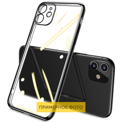 Прозрачный силиконовый чехол глянцевая окантовка Full Camera для Xiaomi Mi 11 Lite Черный Прозрачный силиконовый чехол глянцевая окантовка Full Camera для Xiaomi Mi 11 Lite Черный
