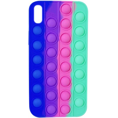Силиконовый 3D чехол-антистресс Pop it Bubble для Apple iPhone XS Max (6.5") Ultra Violet / Spearmint Силиконовый 3D чехол-антистресс Pop it Bubble для Apple iPhone XS Max (6.5") Ultra Violet / Spearmint