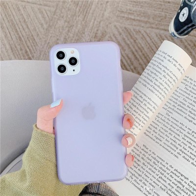 Силиконовый матовый полупрозрачный чехол для Apple iPhone 11 Pro Max (6.5") Фиолетовый / Purple Силиконовый матовый полупрозрачный чехол для Apple iPhone 11 Pro Max (6.5") Фиолетовый / Purple
