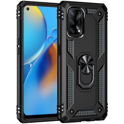 Ударопрочный чехол Serge Ring for Magnet для Oppo A74 4G Черный Ударопрочный чехол Serge Ring for Magnet для Oppo A74 4G Черный