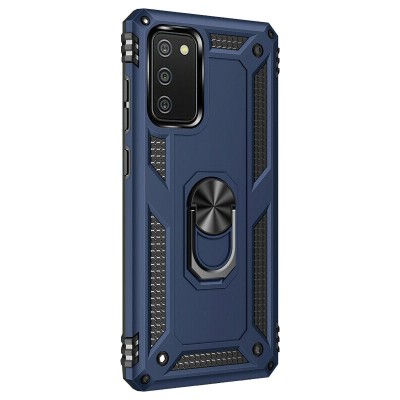 Ударопрочный чехол Serge Ring for Magnet для Samsung Galaxy A02s Темно-синий