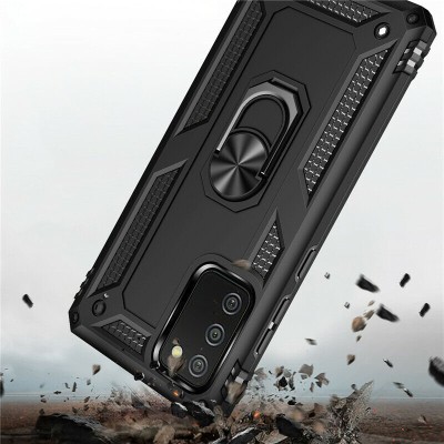 Ударопрочный чехол Serge Ring for Magnet для Samsung Galaxy A02s Черный