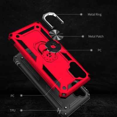 Ударопрочный чехол Serge Ring for Magnet для Samsung Galaxy A52 4G / A52 5G / A52s Красный