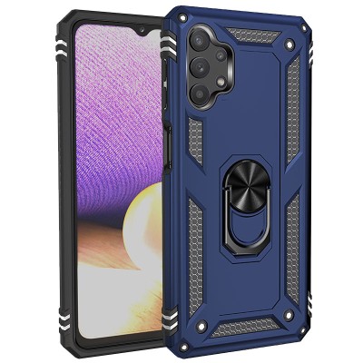 Ударопрочный чехол Serge Ring for Magnet для Samsung Galaxy A52 4G / A52 5G / A52s Темно-синий