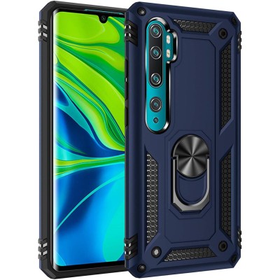Ударопрочный чехол Serge Ring for Magnet для Xiaomi Mi Note 10 / Note 10 Pro / Note 10 Lite Темно-синий