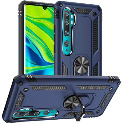 Ударопрочный чехол Serge Ring for Magnet для Xiaomi Mi Note 10 / Note 10 Pro / Note 10 Lite Темно-синий