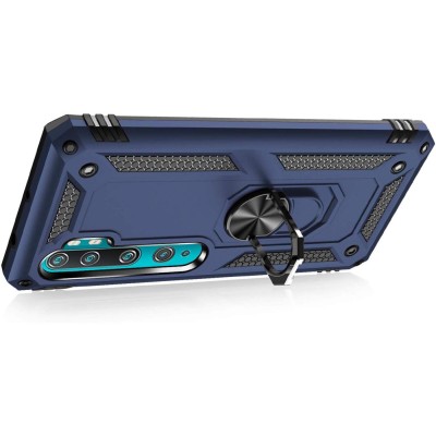 Ударопрочный чехол Serge Ring for Magnet для Xiaomi Mi Note 10 / Note 10 Pro / Note 10 Lite Темно-синий