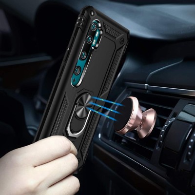 Ударопрочный чехол Serge Ring for Magnet для Xiaomi Mi Note 10 / Note 10 Pro / Note 10 Lite Черный